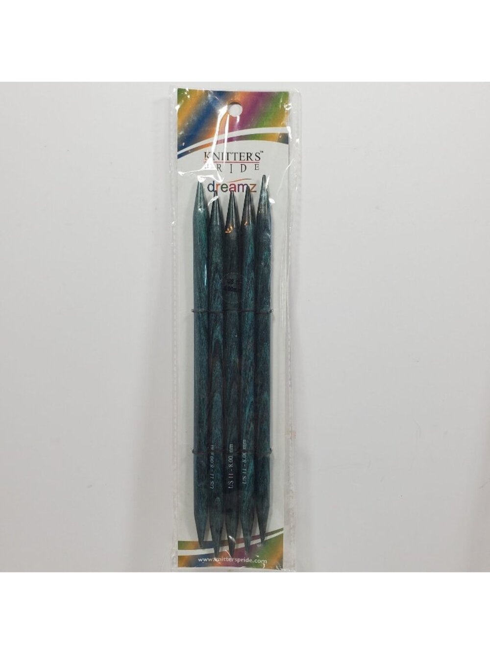 Knitters Pride Dreamz Wooden Double Pointed Needles Size US 11 8mm 8"